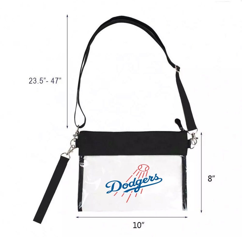 Dodgers Clear Bag Stadium Approved Clear Concert Purse With Black