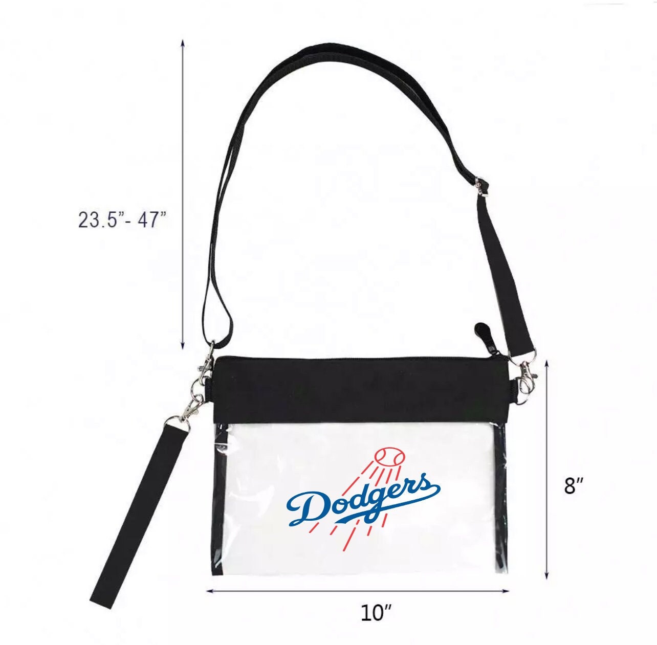 dodgers clear crossbody bag