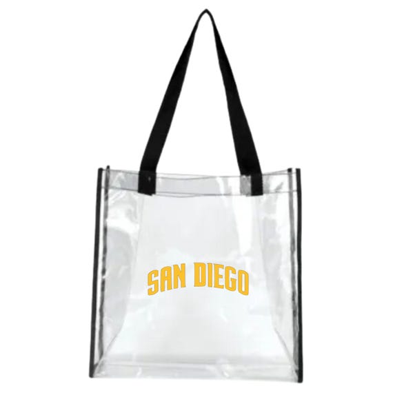 バッグ have a good time vintage clear tote bag Padres Clear Bags Clear Tote Bag With Open Top With Yellow