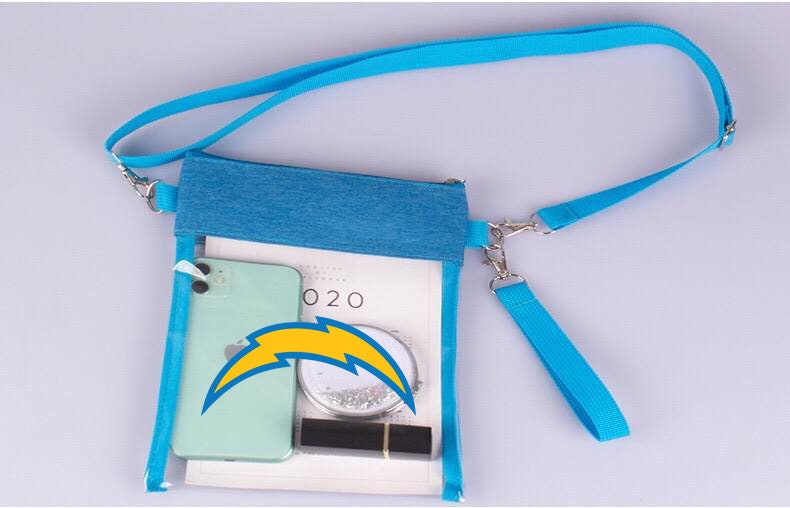 thumbnail image 2 of Los Angeles Chargers Clear Stadium Purse - NFL Approved Envelope Bag With Team Logo 2 of 13