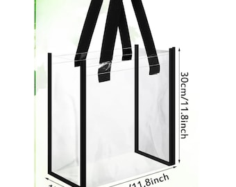 CUSTOM Przezroczysta torba typu tote z otwartym wierzchem
