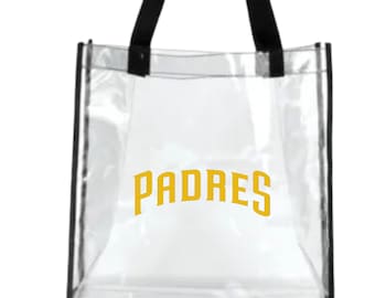 Torba Padres Clear Tote Bag: żółte logo, otwarta góra