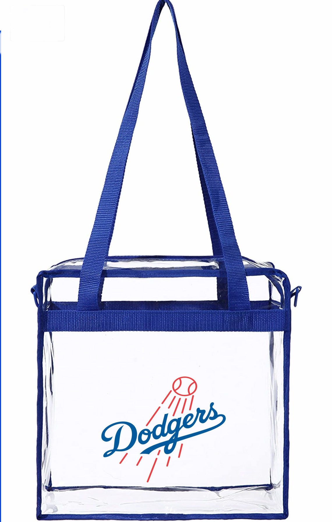 Dodger Clear Bags Stadium Tote Bag With Zipper Closure Etsy