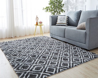 Large Rugs For Bedroom - Large Shaggy Rugs Fluffy Rugs for Living Room- Anti Slip Soft Carpet Floor Mat