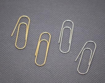 Paper Clips Pin Ear Hook Studs Earrings for Women Shape Safety Pin 925 Sterling Silver Jewelry, Modern Earrings, Fashion Bestseller