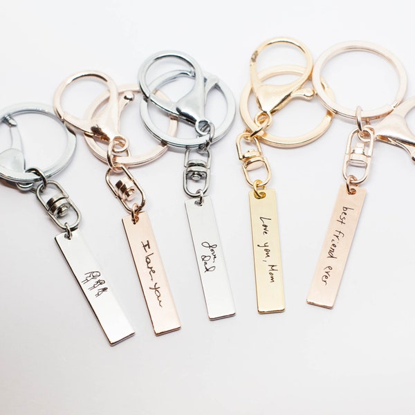 Keychain Handwriting Personalized memory engraving memorial gift signature jewelry