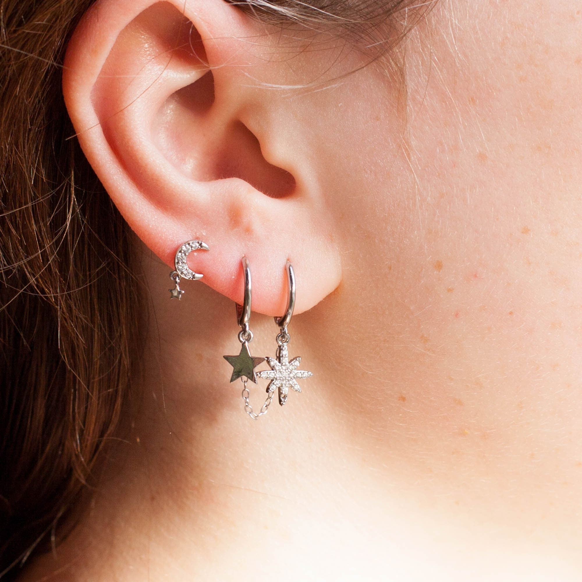 Cute double earrings sale