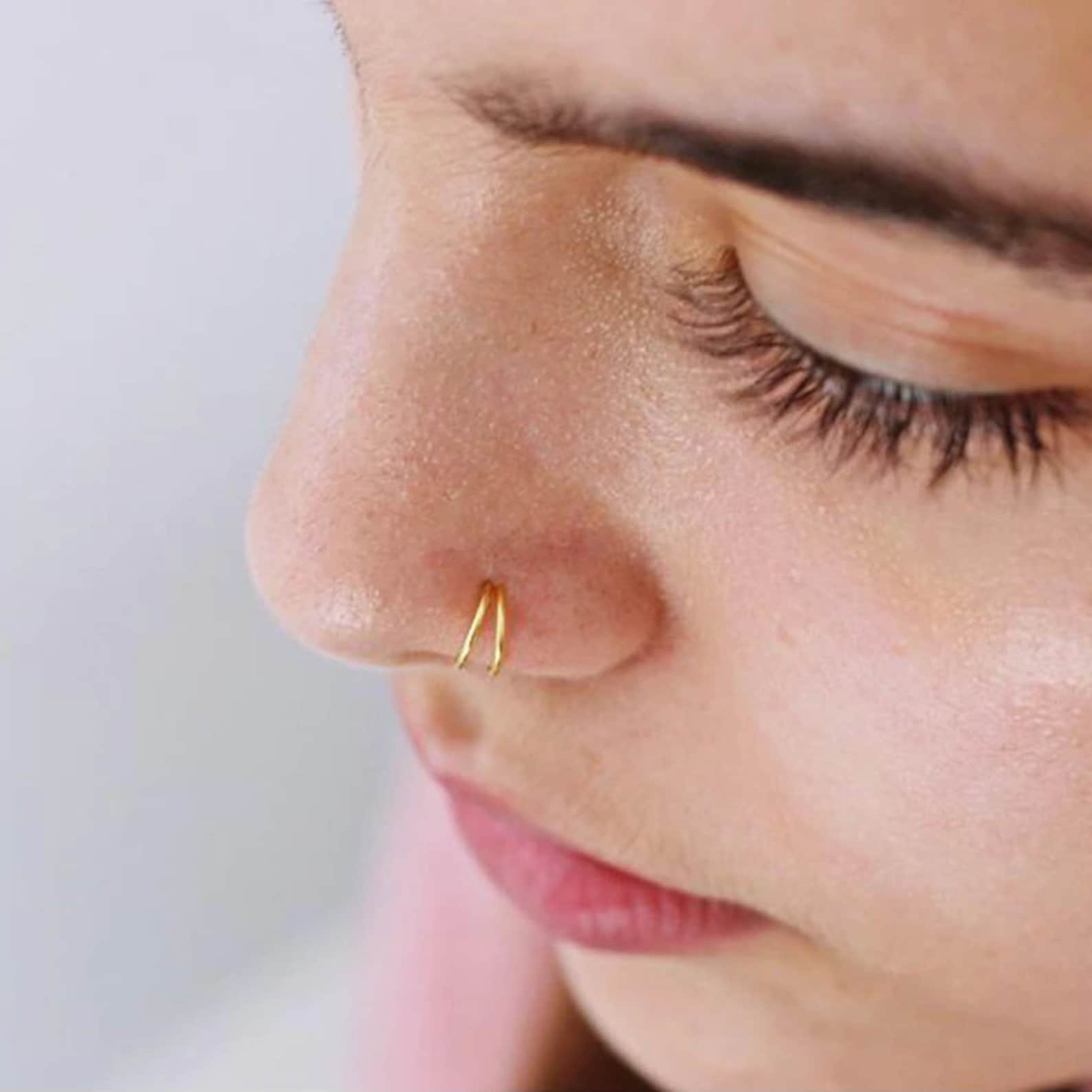 Nose Rings for Women Girls Small Open Hoop Ring Type Piercing Etsy