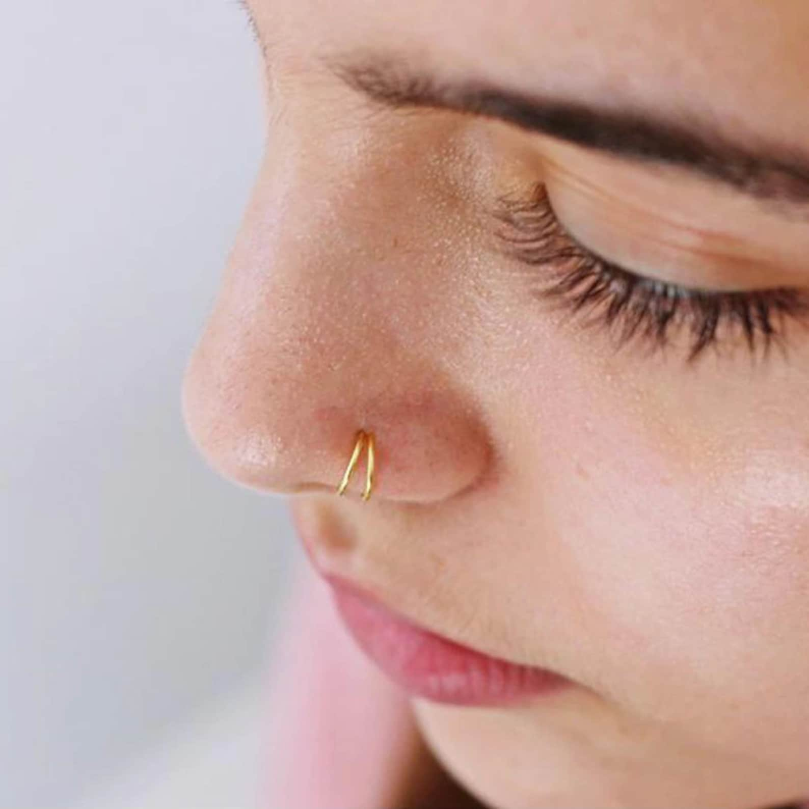 Nose Rings For Women Girls Small Open Hoop Ring Type Piercing Etsy