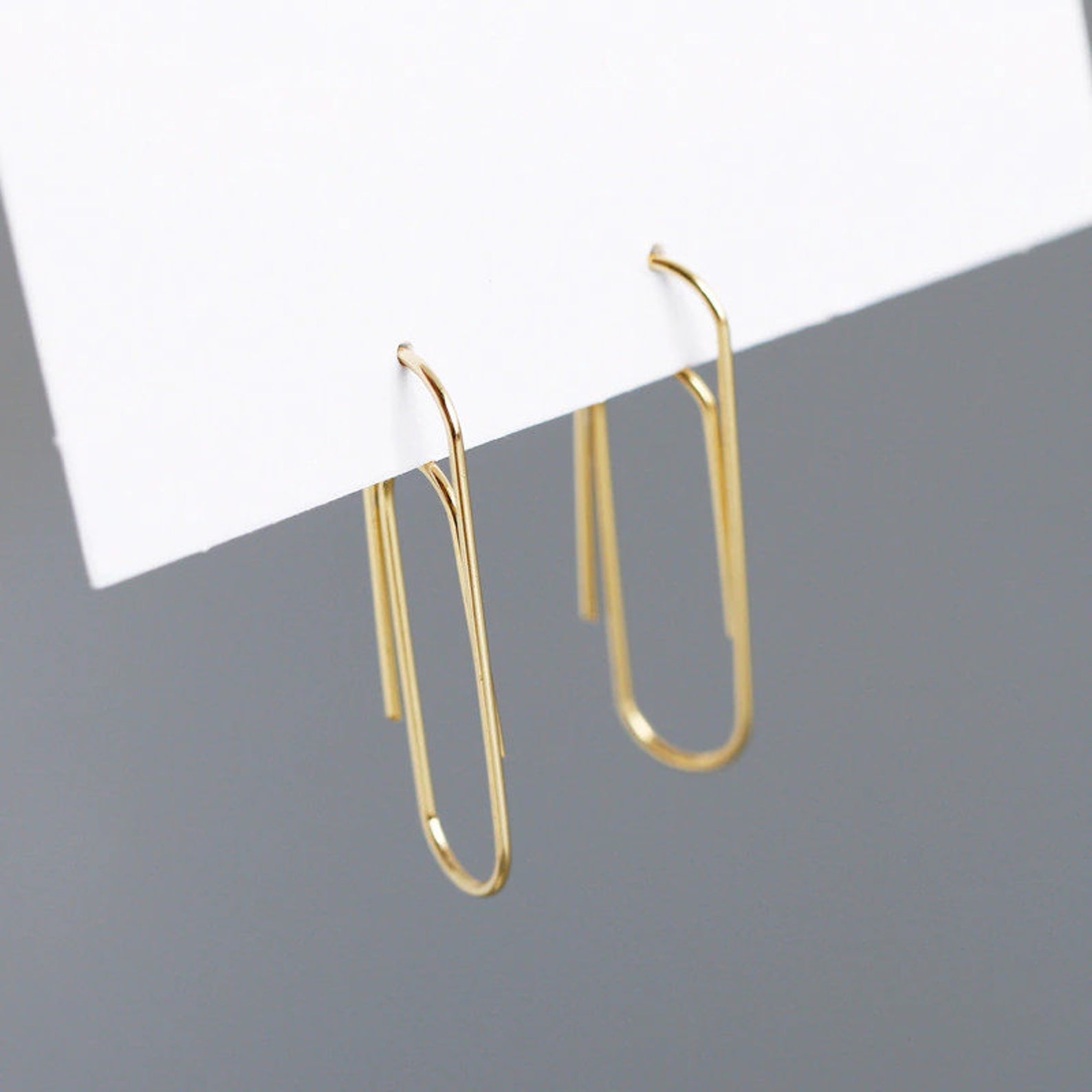 Paperclips Pin Ear Hook Studs Earrings for Women Shape Safety Etsy