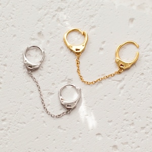 Geometric Handcuff Link Chain Charm Stud Earrings for Women Double  Hoop Huggie Bestseller