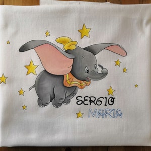 Set lenzuola culla o carrozzina per femminuccia personalizzato con nome  baby unicorno watercolor