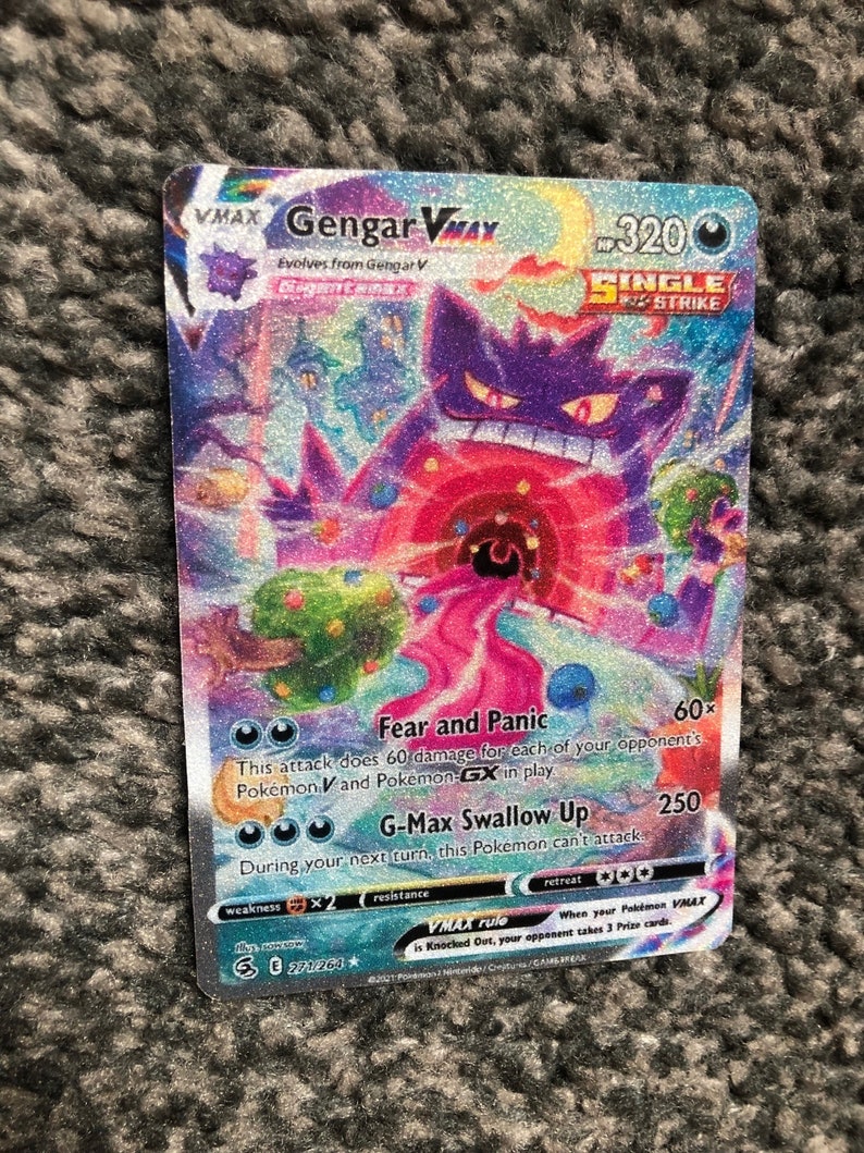 Gengar VMAX Alternate Art 271/264 Holo Fusion Strike Hyper Etsy Schweiz