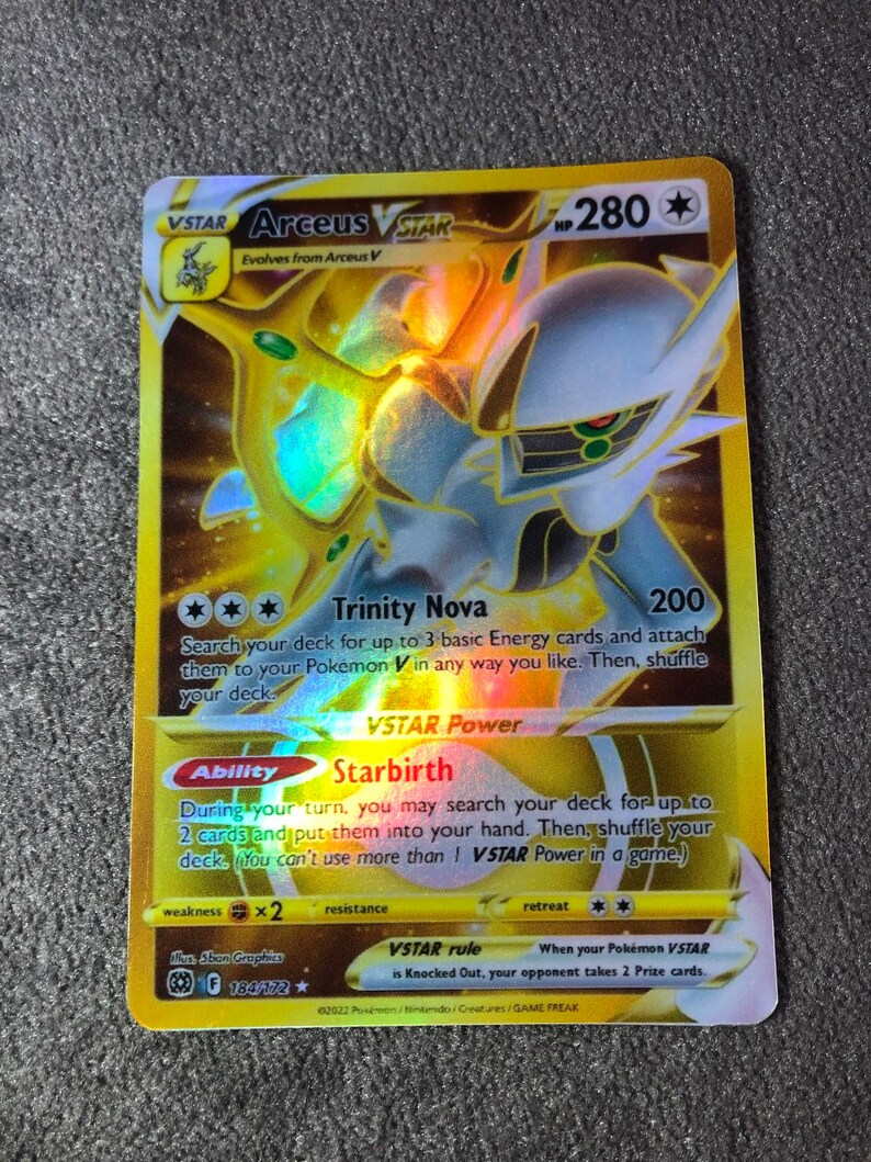 Arceus VSTAR 184/172 Brilliant Stars Ultra Rare Gold - Etsy Canada