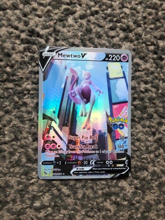 Mewtwo V Alternate Art 072/078 Holo Pokemon GO Hyper Rare Etsy UK