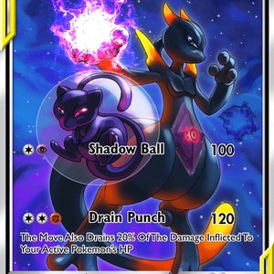 Mavin  GX EX custom card vmax dynamax Mega Pokemon Shadow Shiny Gengar And  & Charizard