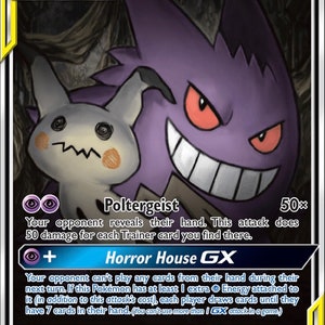 Holo Mega Gengar and Mimikyu/ Custom Holographic Pokémon Card / EX Card -   Israel