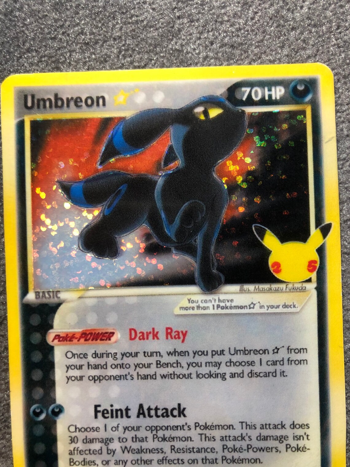 Umbreon Gold Star Celebrations Holographic English 25th Etsy Italia