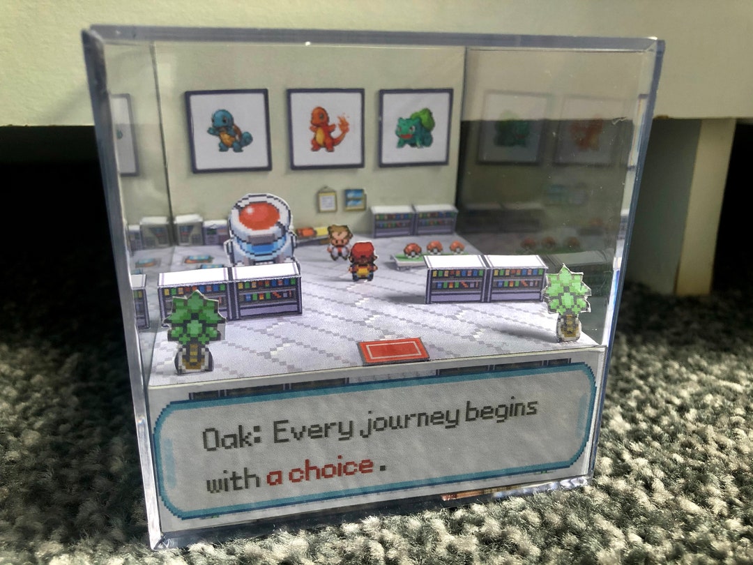 Pokémon 3D Acrylic Display Professor Oak Fire Red Leaf Green - Etsy