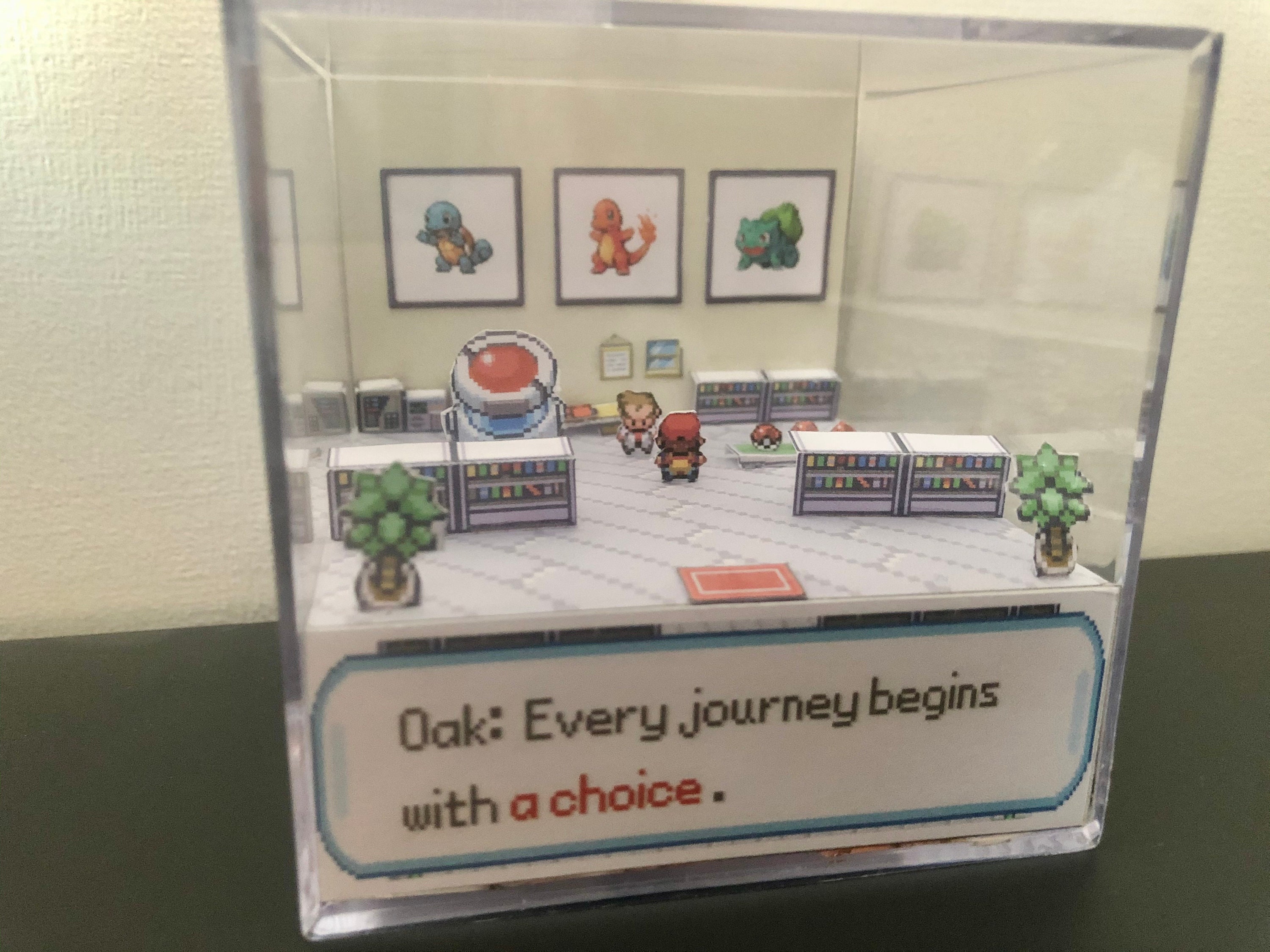 Pokémon 3D Acrylic Display Professor Oak Fire Red Leaf Green - Etsy