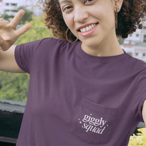 Giggly Squad Classic Pocket Tee | Giggly Squad Merch, Hannah and Paige, Giggly Squad Podcast, Summer House, Bravo, Comfort Colors