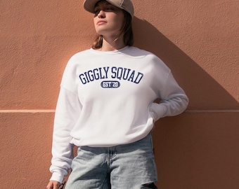 Giggly Squad College Sweatshirt | Giggly Squad Merch, Hannah and Paige, Giggly Squad Podcast, Club Giggly Shirt, Summer House, Bravo