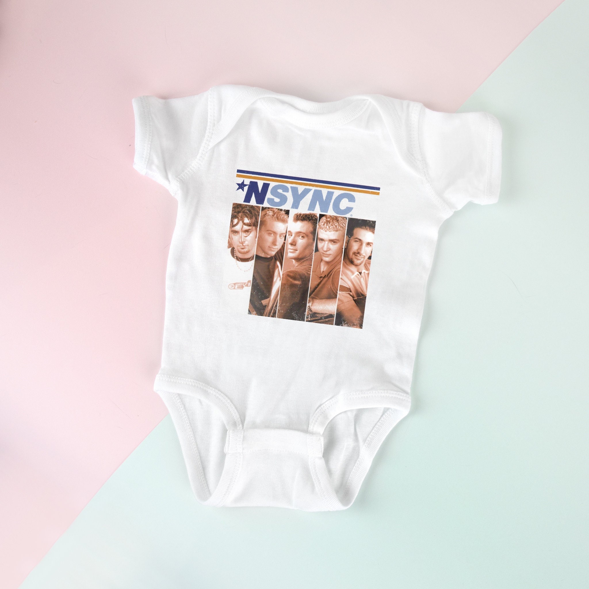 NSYNC vintage tee onesie | NSYNC Band Tee, 90's Merch, Baby gift, Vintage Concert Tee
