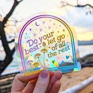 Rainbow Suncatcher Sticker: Mental Health Dandelions Window Decal