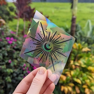 Sun & Moon Suncatcher Sticker: Rainbow Window Decal (5.5&quot;)