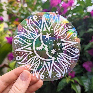 Sun & Moon Suncatcher: Rainbow Window Decal (4&quot;x4&quot;)