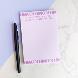 NEW! Moon Phase Sticky Note Notepads 4" x 6" Large Sticky Notepad • Healing & Mental Health Sticky Notepads, Cute Celestial Stationery