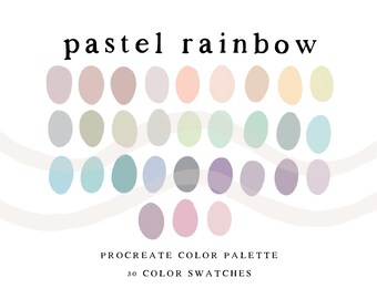 pics Rainbow Hex Aesthetic Pastel Color Palette pastel color pallet etsy