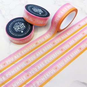 Cute Moon Washi Tape for Journaling, Planner Tape, Rainbow Moon Phase Washi  Tape Colorful Black or Pink Washi Tape, Color Oasis Hawaii 