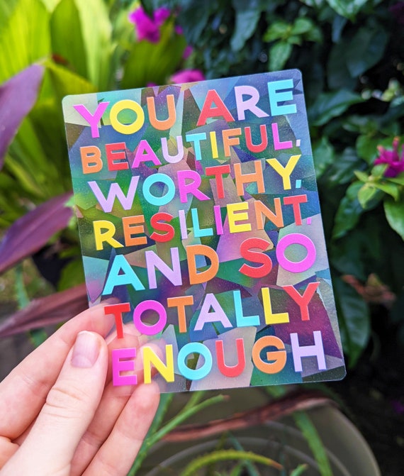 Rainbow Suncatcher Sticker Self-love Affirmations Rainbow Maker Window Decal  Sun Catcher Sticker, Gift for Friend 