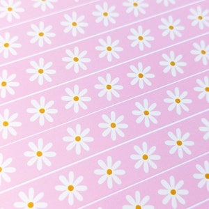 Cute Little Daisy Washi Tape, Cute Flower Washi Tape to Decorate your planner or journal, available in blue or pink :)