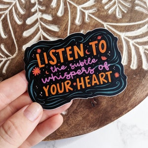 Listen to Your Heart Sticker: Waterproof Vinyl Decal