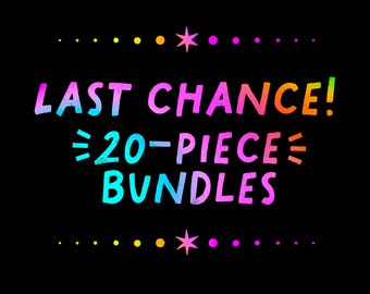 20-Piece MYSTERY Bundle of Stationery Goodies Includes Vinyl Stickers, Rainbow Suncatcher Stickers & Greeting Cards Assortment :)