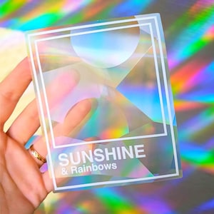 Prismatic Rainbow Making Suncatcher Sticker Rainbow Maker Clear Colorful Window Light Catcher Decal Minimalist Color Swatch Suncatcher