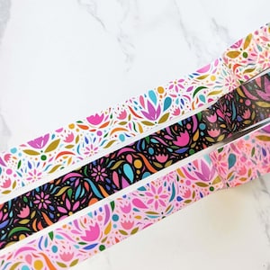 Floral Washi Tape: Rainbow Flower Pattern for Journaling