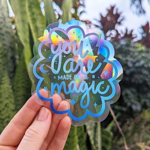 Rainbow Suncatcher Sticker: Moon & Stars Window Decal