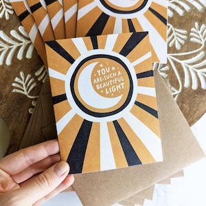 Sun & Moon Greeting Card: Eco-Friendly Recycled Paper