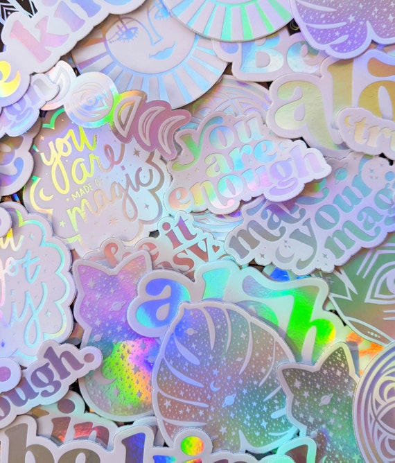SECONDS SALE Surprise Assorted Holographic Stickers, Cute Holographic  Surprise Sticker Bundles, B-grade Oopsie Sticker Packs 