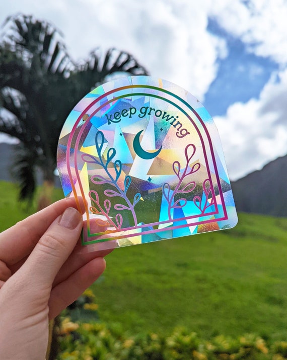 KEEP GROWING Prism Suncatcher Sticker Rainbow Maker Window Sticker