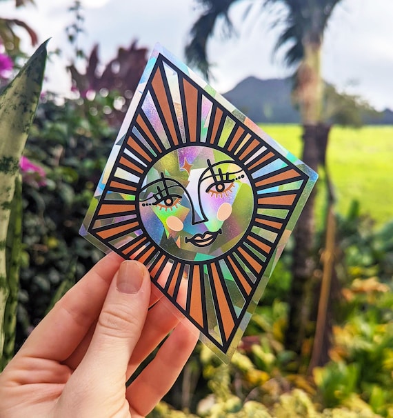 NEW Sun Goddess Diamond Suncatcher Sticker Window Decal Rainbow Maker  Celestial Aesthetic Sun Catcher Sticker 5.5 