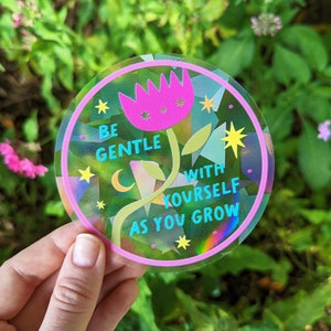 Rainbow Prism Suncatcher Sticker: Removable Window Cling, Mental Health Gift
