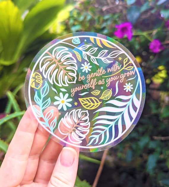 NEW be Gentle With Yourself as You Grow Monstera Suncatcher