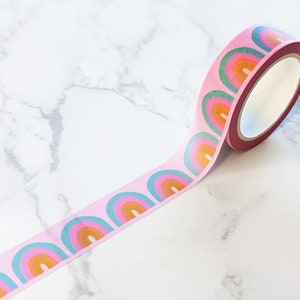 Cute Rainbows Washi Tape Full Roll, Illustrated Washi by Color Oasis Hawaii :)