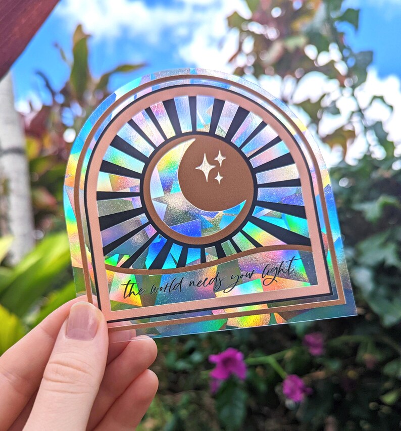 NEW COLOR Sun & Moon Suncatcher Sticker the World Needs Etsy