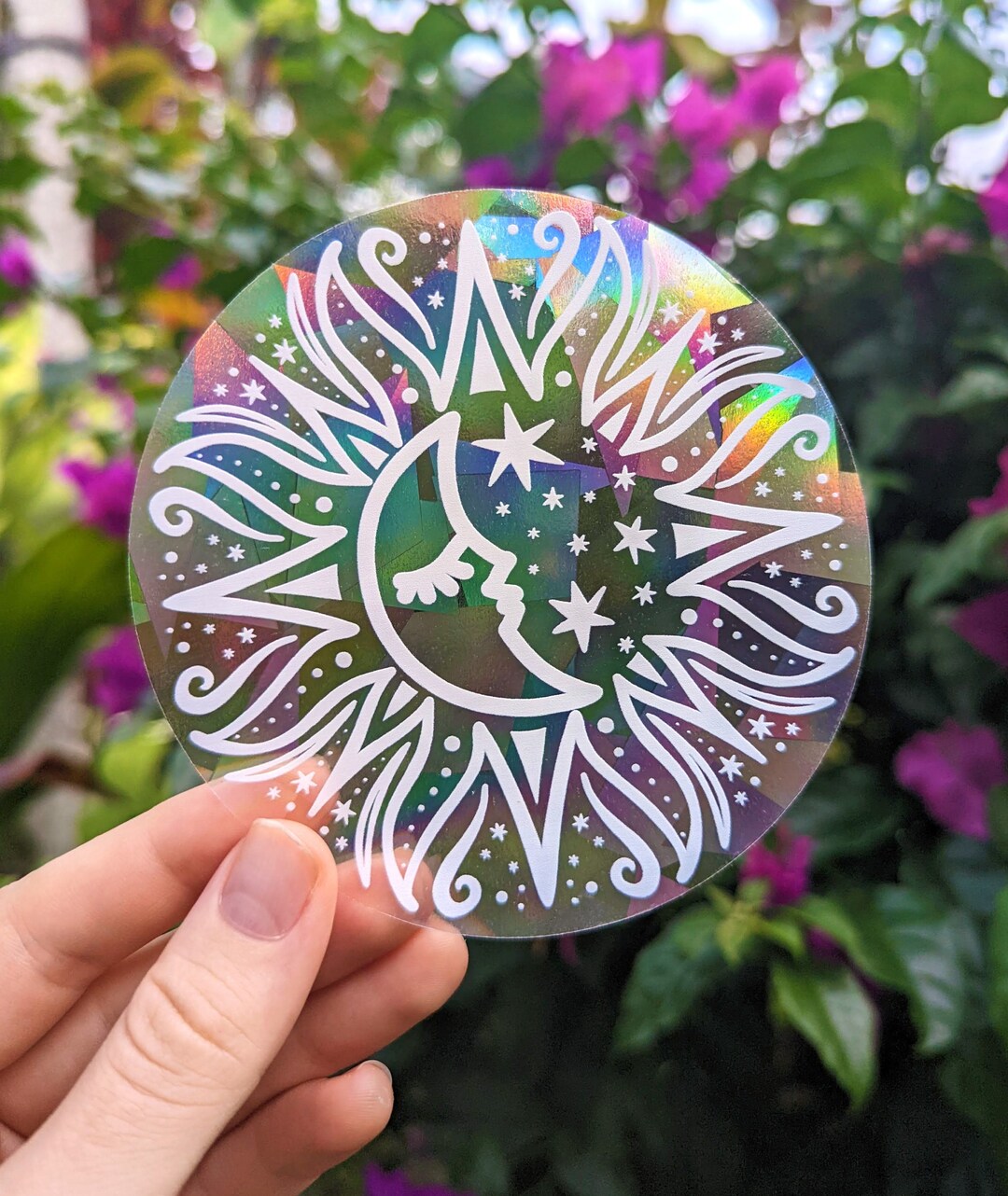 Sun & Moon Suncatcher Rainbow Making Sun Catcher Sticker Rainbow Maker ...