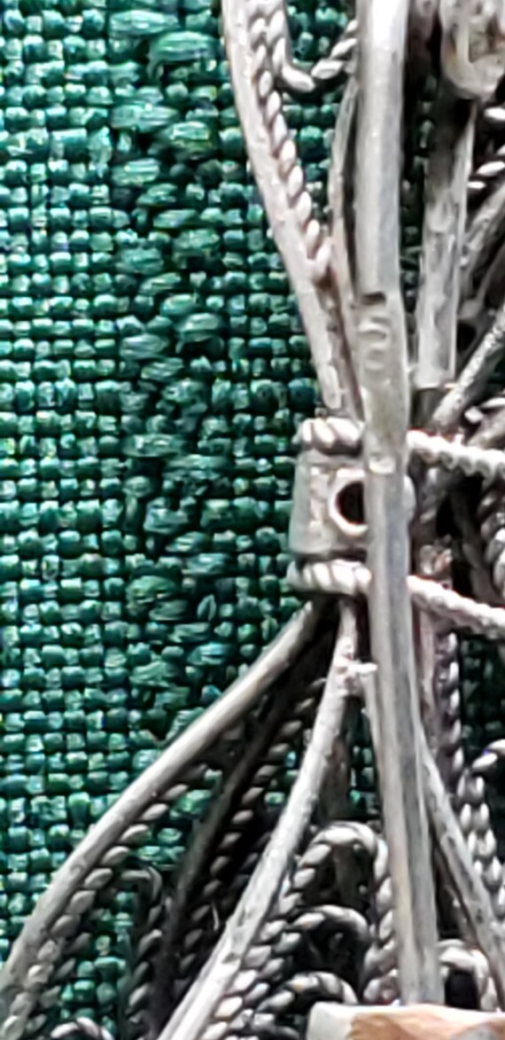 Russian Tzar era silver brooch porcelain pre 1917 Gem